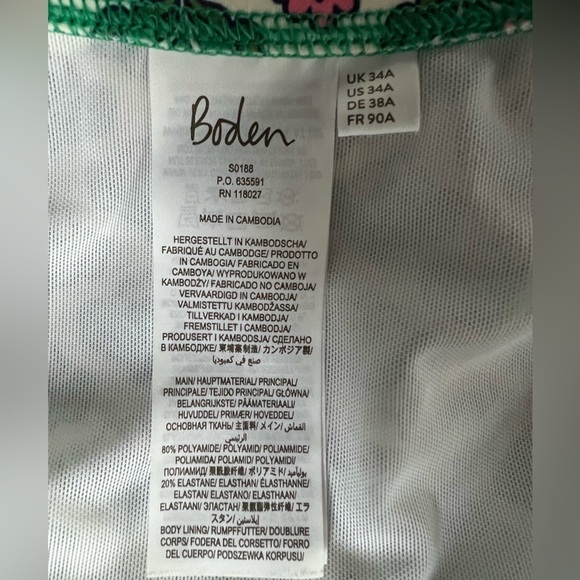 Boden swimsuit. one-piece. Portofino cup size - Picture 5 of 6